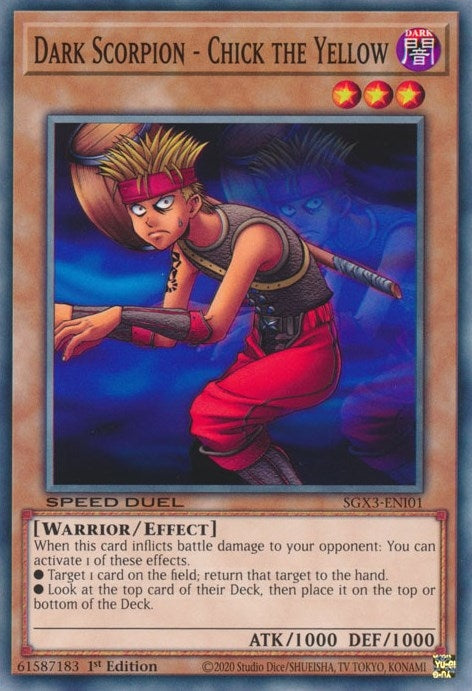 Dark Scorpion Chick the Yellow (SGX3-ENI01) [SGX3]