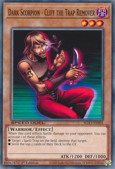 Dark Scorpion Cliff the Trap Remover (SGX3-ENI02) [SGX3]