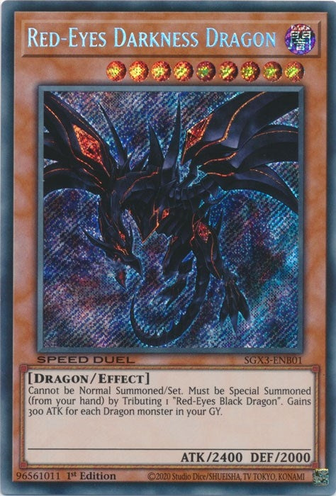 Red Eyes Darkness Dragon Secret Rare (SGX3-ENB01) [SGX3]