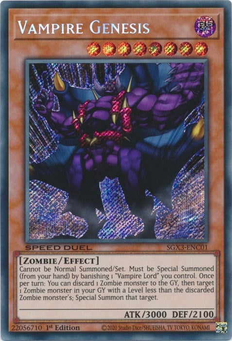 Vampire Genesis Secret Rare (SGX3-ENC01) [SGX3]