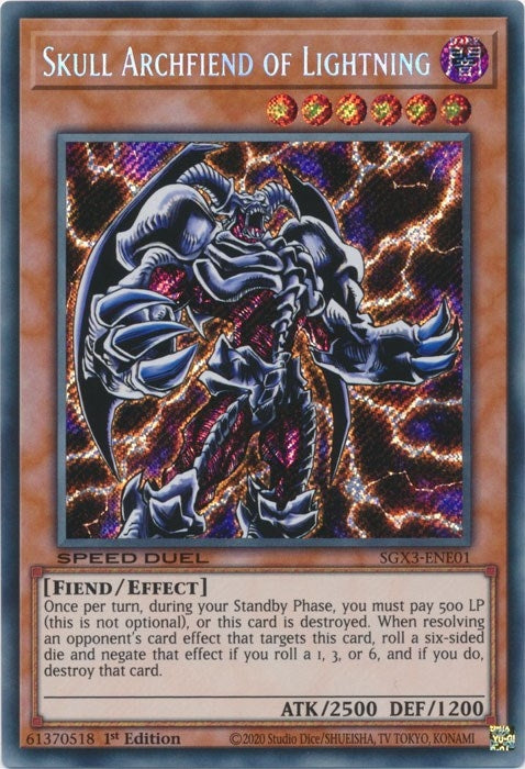 Skull Archfiend of Lightning Secret Rare (SGX3-ENE01) [SGX3]