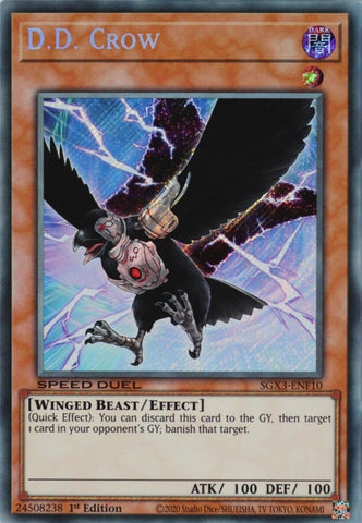 DD Crow Secret Rare (SGX3-ENF10) [SGX3]