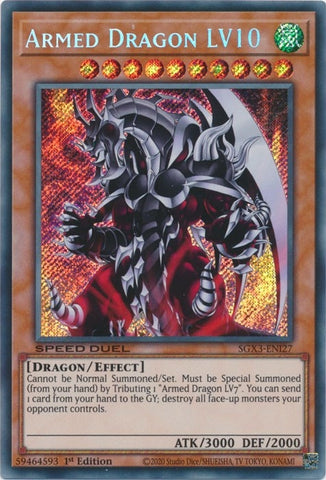 Armed Dragon LV10 Secret Rare (SGX3-ENI27) [SGX3]