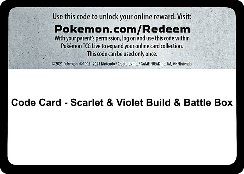 Code Card Scarlet and Violet Build and Battle Box [SV1]
