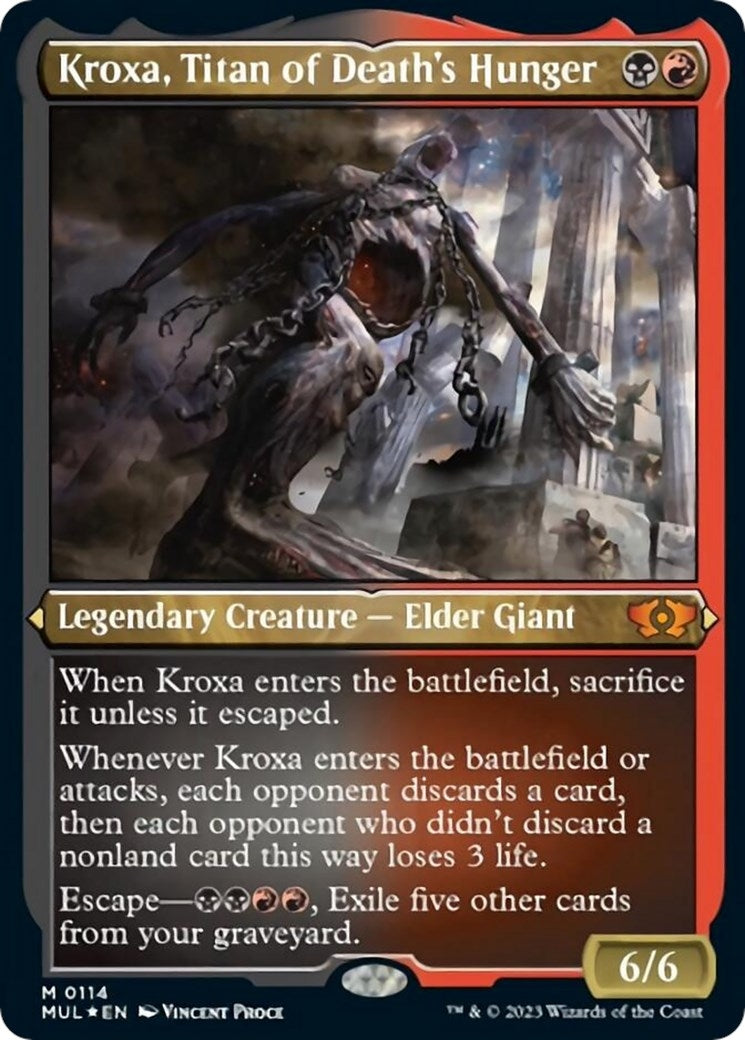 Kroxa Titan of Deaths Hunger Foil Etched (114) [MUL]