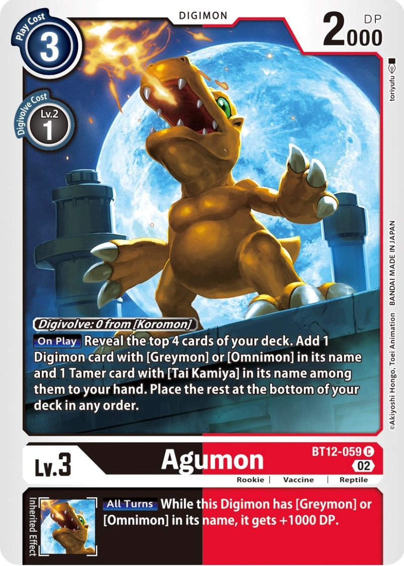 Image for Agumon - BT12-059 [Across Time]