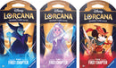 Disney Lorcana The First Chapter Sleeved Booster Pack Art Bundle Set of 3 () [1]