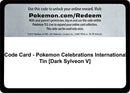 Code Card Pokemon Celebrations International Tin Dark Sylveon V [WCD]