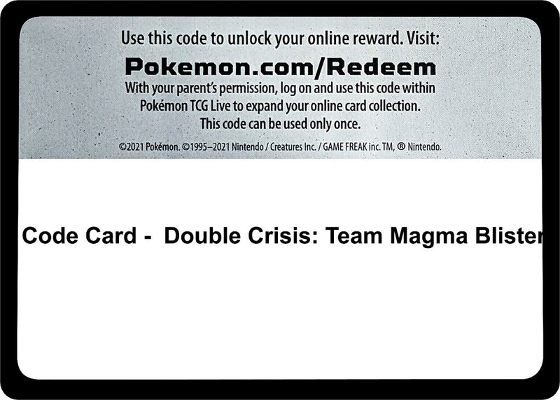 Code Card Double Crisis Team Magma Blister [WCD]