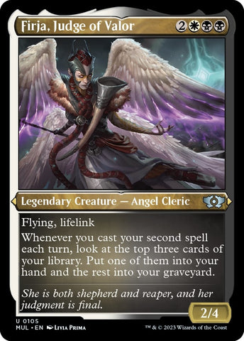 Firja, Judge of Valor (Foil Etched) [Multiverse Legends]