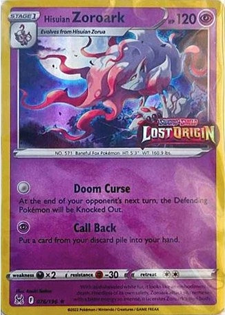 Hisuian Zoroark 076 196 Lost Origin Stamped (076/196) [MCAP]
