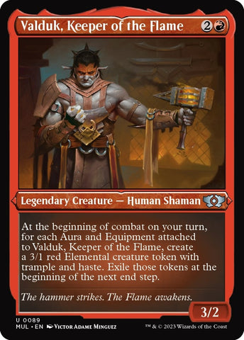 Valduk, Keeper of the Flame (Foil Etched) [Multiverse Legends]