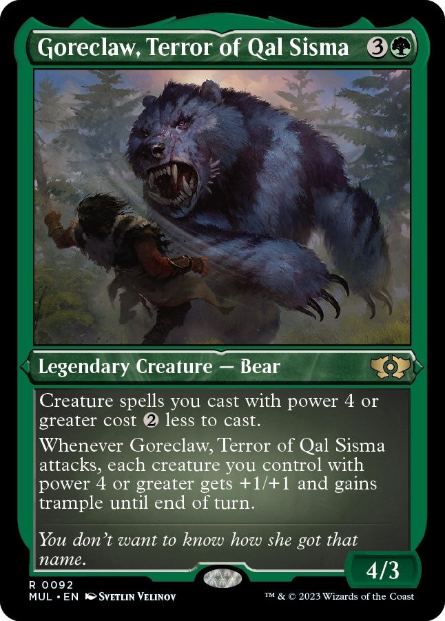 Goreclaw, Terror of Qal Sisma (Foil Etched) [Multiverse Legends]