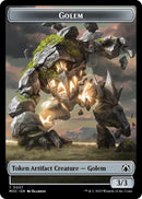 Golem // Clue Double-Sided Token [March of the Machine Commander Tokens]