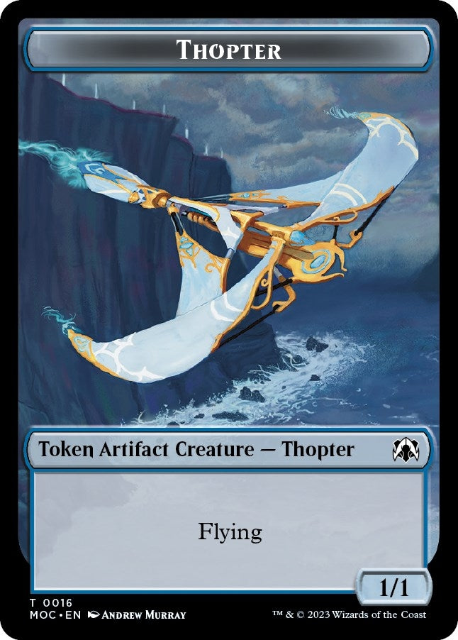 Thopter Gold Double sided Token (16 // 36) [MOC]