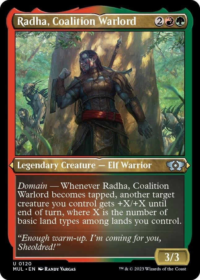 Radha, Coalition Warlord (Foil Etched) [Multiverse Legends]