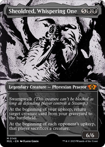 Sheoldred Whispering One Halo Foil (146) [MUL]