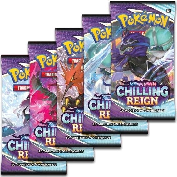 Chilling Reign Booster Pack Art Bundle Set of 5 [SWSH06]