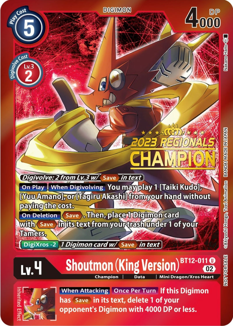 Image for Shoutmon (King Version) (2023 Regionals Champion) [Across Time]