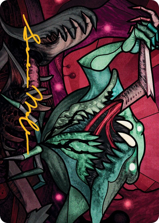 Yargle Glutton of Urborg Art Card Gold Stamped Signature (72) [ASMOM]