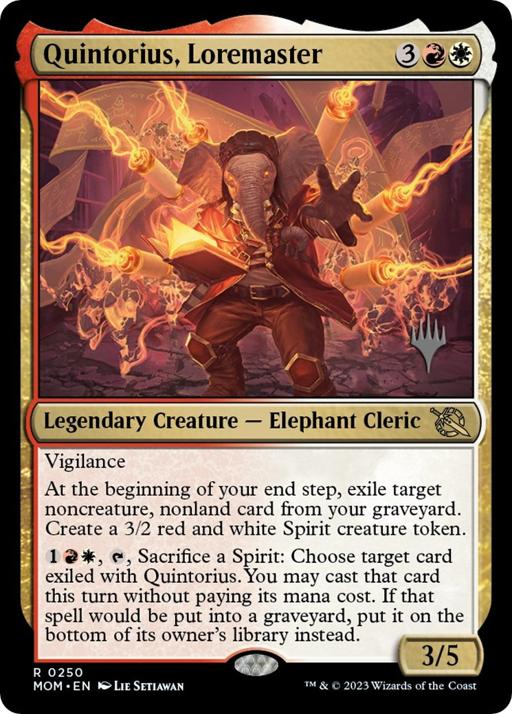 Quintorius, Loremaster (Promo Pack) [March of the Machine Promos]