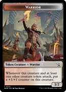 Warrior Zombie Double Sided Token (15 // 5) [MOM]