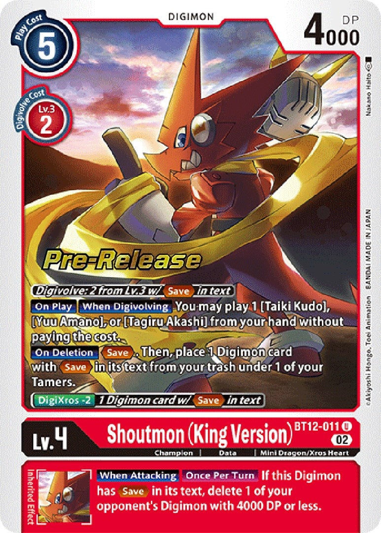 Image for Shoutmon (King Version) [Across Time Pre-Release Cards]