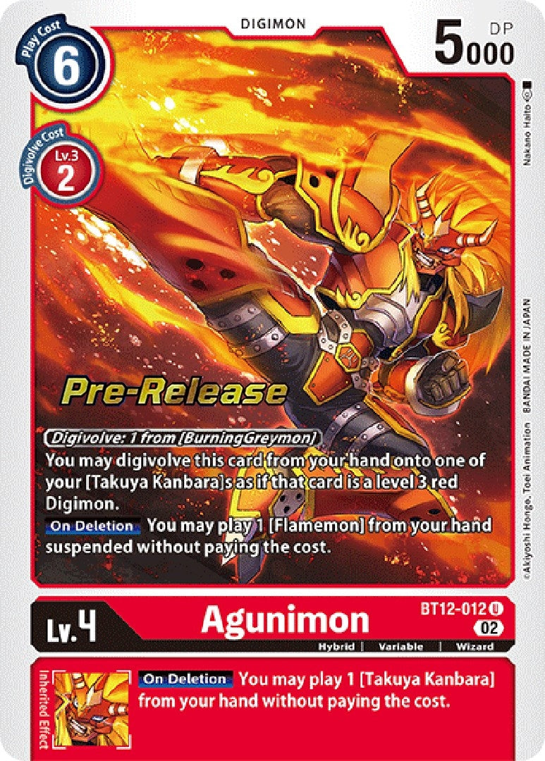 Image for Agunimon [Across Time Pre-Release Cards]