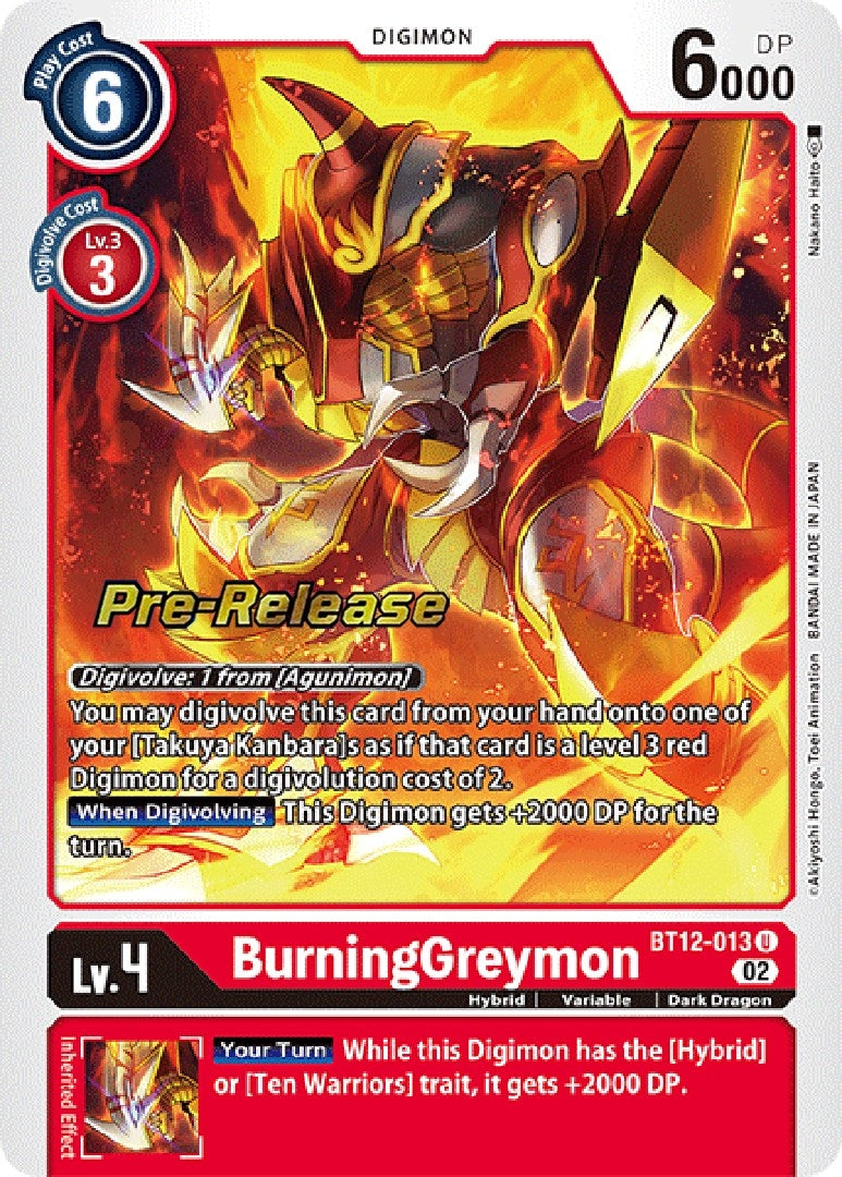 Image for BurningGreymon [Across Time Pre-Release Cards]