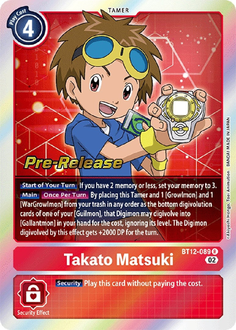 Image for Takato Matsuki [Across Time Pre-Release Cards]