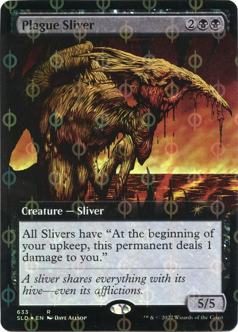 Plague Sliver (Extended Art) (Step-and-Compleat Foil) [Secret Lair Drop Promos]