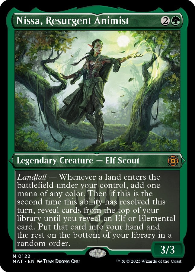 Nissa Resurgent Animist Foil Etched (122) [MAT]