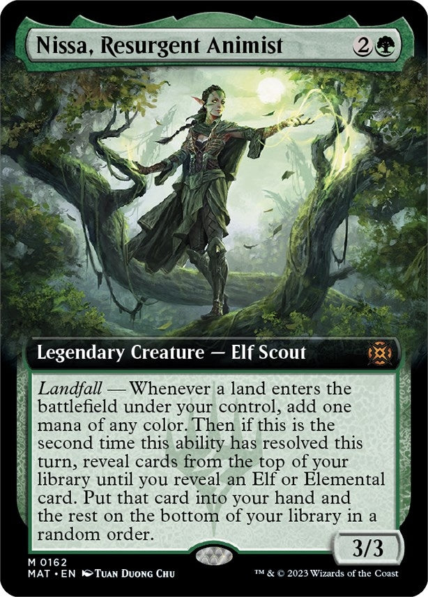Nissa Resurgent Animist Extended Art (162) [MAT]