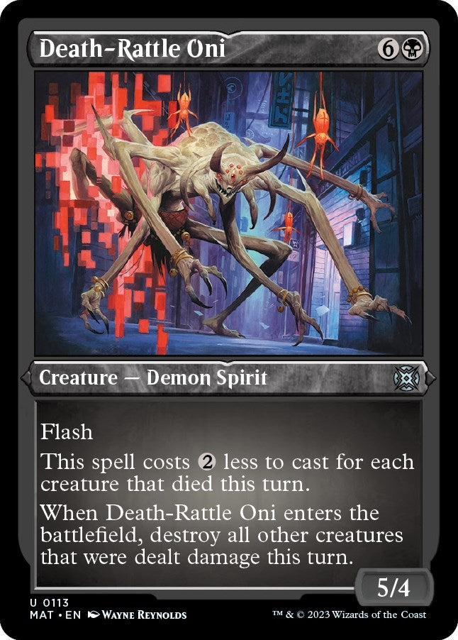 Death-Rattle Oni (Foil Etched) [March of the Machine: The Aftermath]