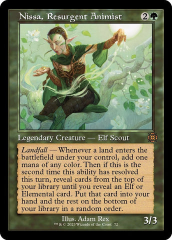 Nissa Resurgent Animist Retro Frame (72) [MAT]