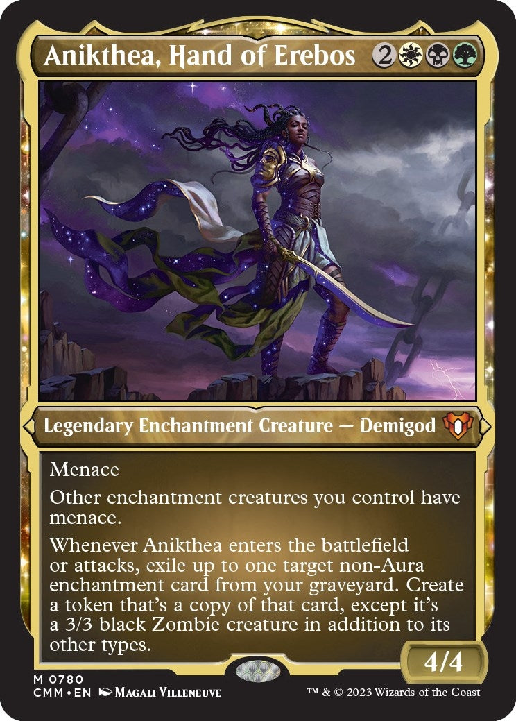 Anikthea Hand of Erebos Display Commander Foil Etched Thick Stock (780) [CMM]
