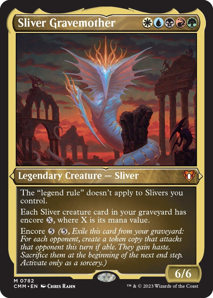 Sliver Gravemother Display Commander Foil Etched Thick Stock (782) [CMM]