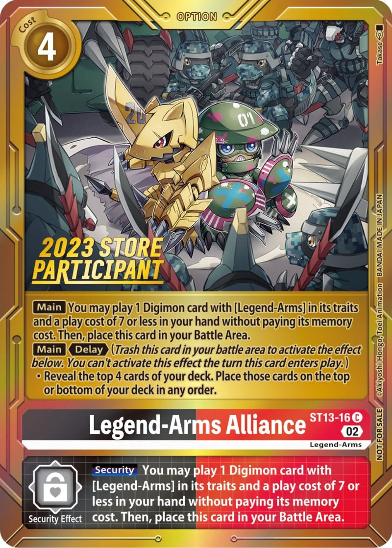 Image for Legend-Arms Alliance (2023 Store Participant) [Starter Deck 13: Ragnaloardmon]