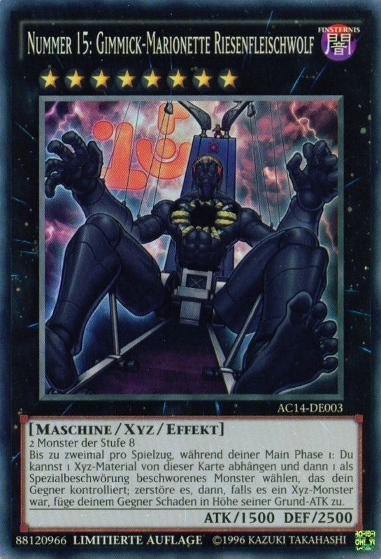 Number 15 Gimmick Puppet Giant Grinder German Nummer 15 Gimmick Marionette Riesenfleischwolf (AC14-DE003) [AC14]
