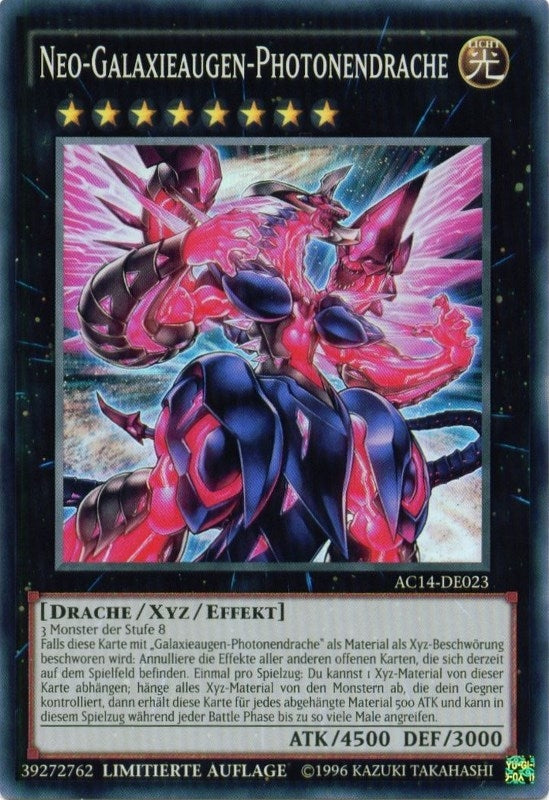 Neo Galaxy Eyes Photon Dragon German Neo Galaxieaugen Photonendrache (AC14-DE023) [AC14]