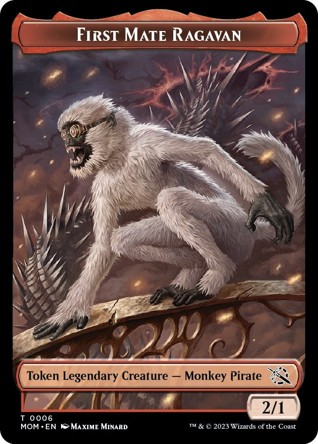 First Mate Ragavan Emblem Teferis Talent Double Sided Token (6 // 44) [MOC]