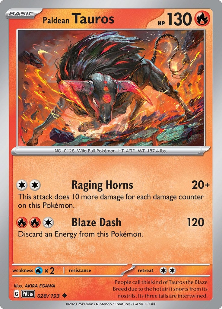 Paldean Tauros 028 193 (028/193) [PAL]