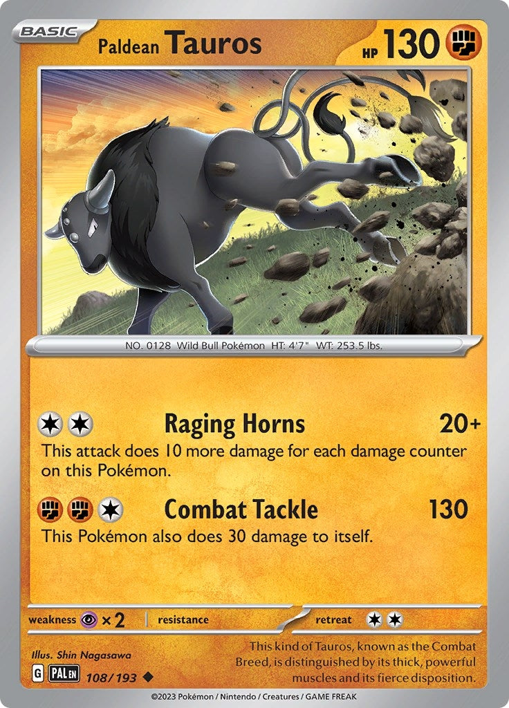 Paldean Tauros 108 193 (108/193) [PAL]