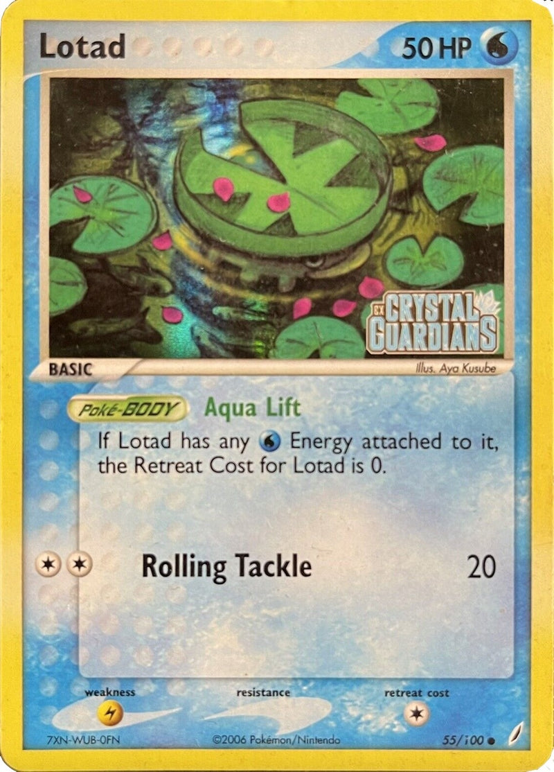 Lotad 055 100 EX Crystal Guardians Reverse Holofoil (55/100) [CG]