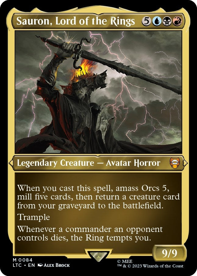 Sauron Lord of the Rings Display Commander Thick Stock (84) [LTC]