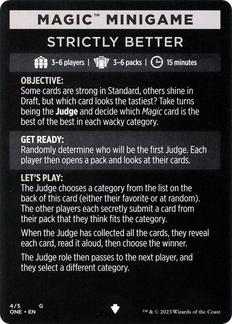 Magic Minigame Strictly Better (4) [ONE]