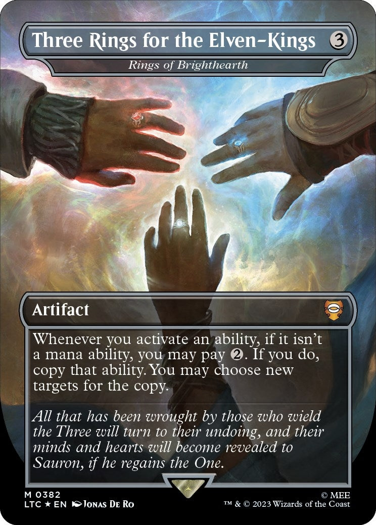 Three Rings for the Elven-Kings - Rings of Brighthearth (Surge Foil) [The Lord of the Rings: Tales of Middle-Earth Commander]