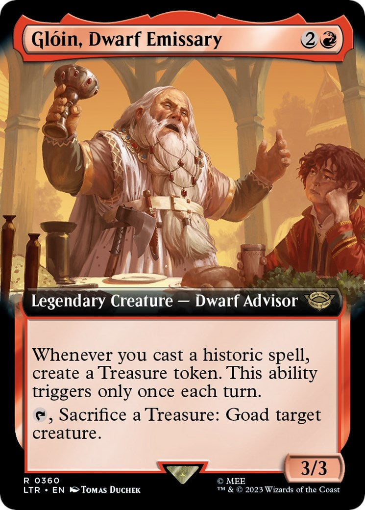 Gloin Dwarf Emissary Extended Art (360) [LTR]
