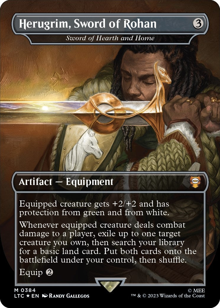 Herugrim, Sword of Rohan - Sword of Hearth and Home (Surge Foil Realms and Relics) [The Lord of the Rings: Tales of Middle-Earth Commander]