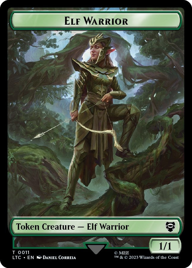 Elf Warrior Bird 0006 Double Sided Token (11 // 6) [LTC]